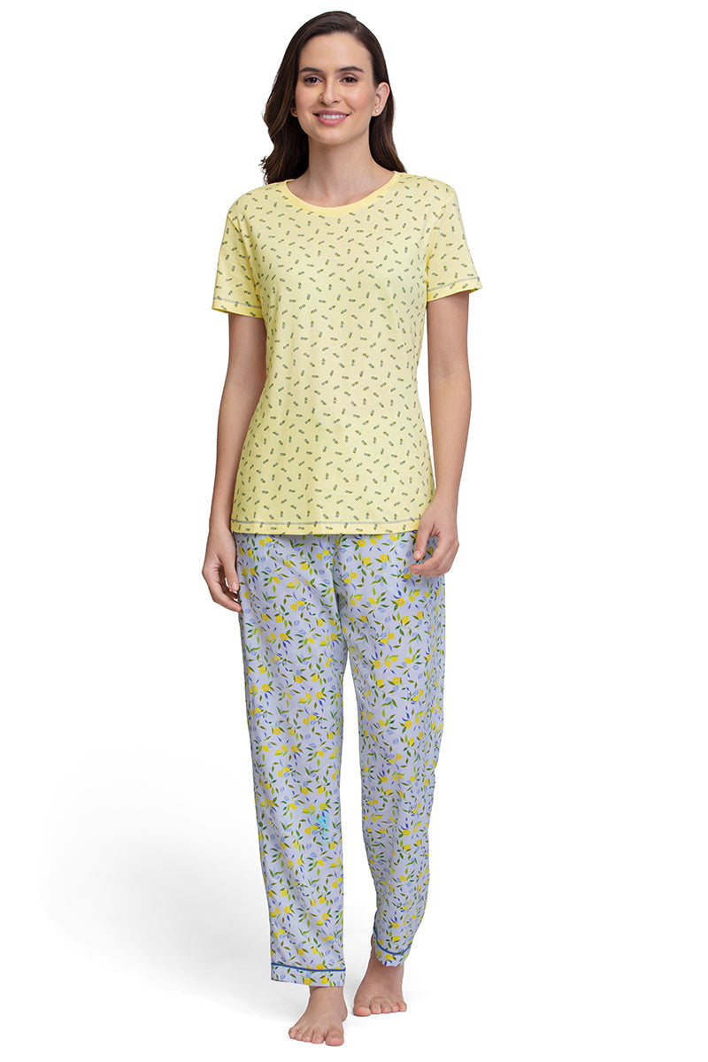  Full Length Pyjama Bottom - Lemon Leaf Pr、mySite、justintrudeaud