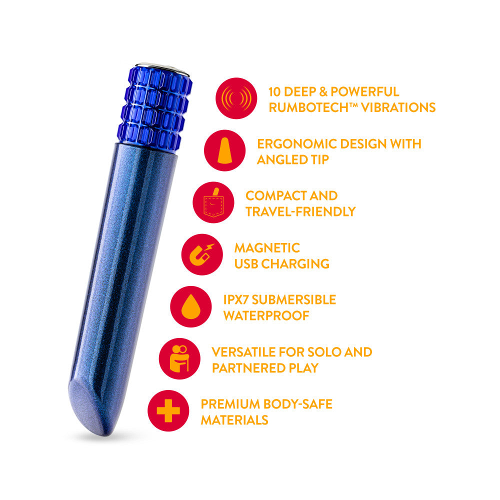 Oh My Gem | Mystery 5 Inch Pocket-Sized Power Vibrator With Tapered Tip & Sapphire Gem Base – In Blue、mySite、bottomscart