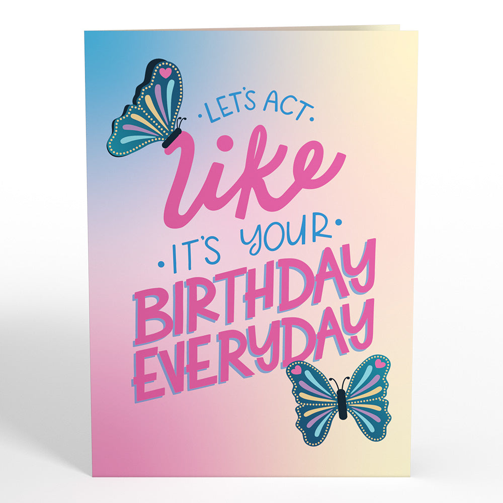 Act Like It's Your Birthday Butterflies Pop-Up Card、mySite、solidvoid
