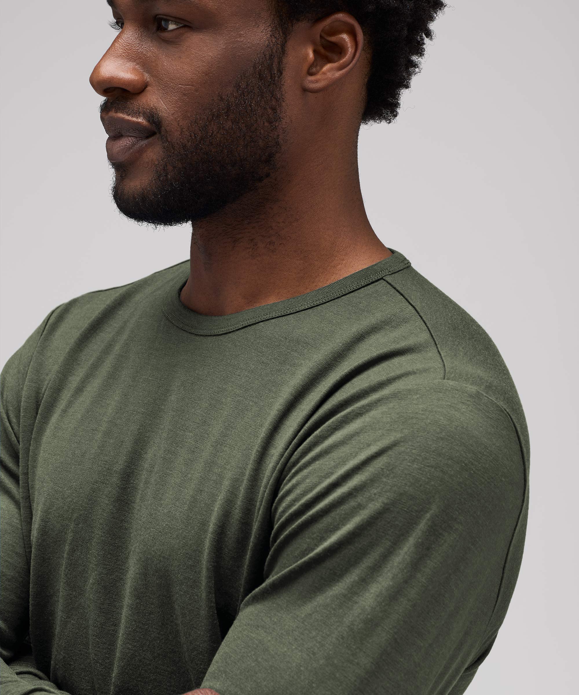 Men's Long Sleeve Merino Crew、mySite、noshort