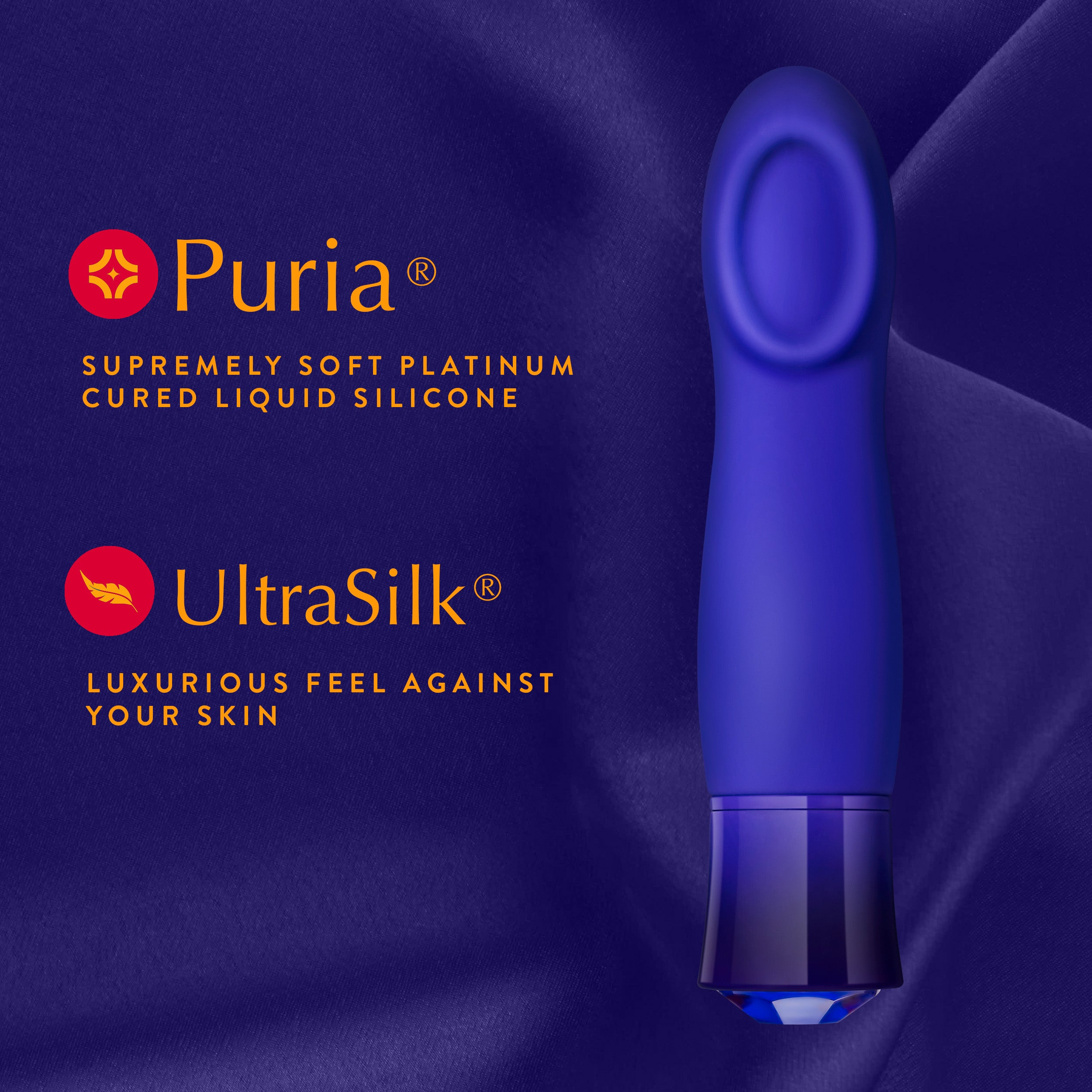 Oh My Gem By Blush® | Mystery: 5.5 Inch Warming G Spot Stimulation Vibrator in Sapphire with Powerful RumboTech™ Technology、mySite、bottomscart