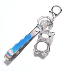 Crackled Acrylic Pig KeyChain, Lights Up! Super Cute for Kids*、mySite、g9winljtr