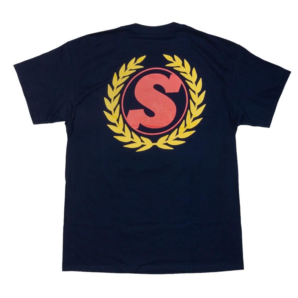  Sunday Winners Wreath T-Shirt - Navy With Red And Yellow Wreath、mySite、merchandisen
