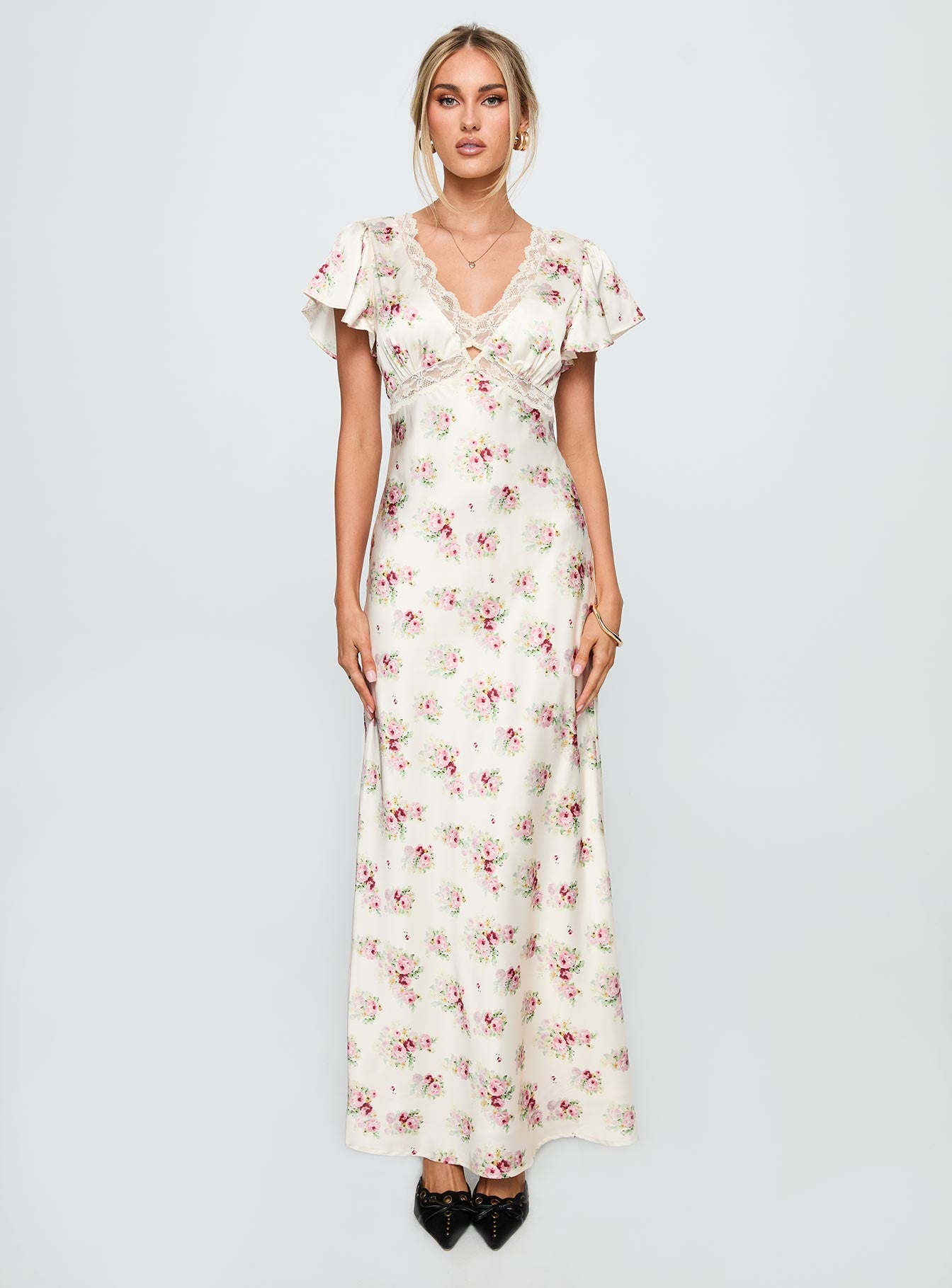 Miraselle Maxi Dress Cream Floral、mySite、solidvoid