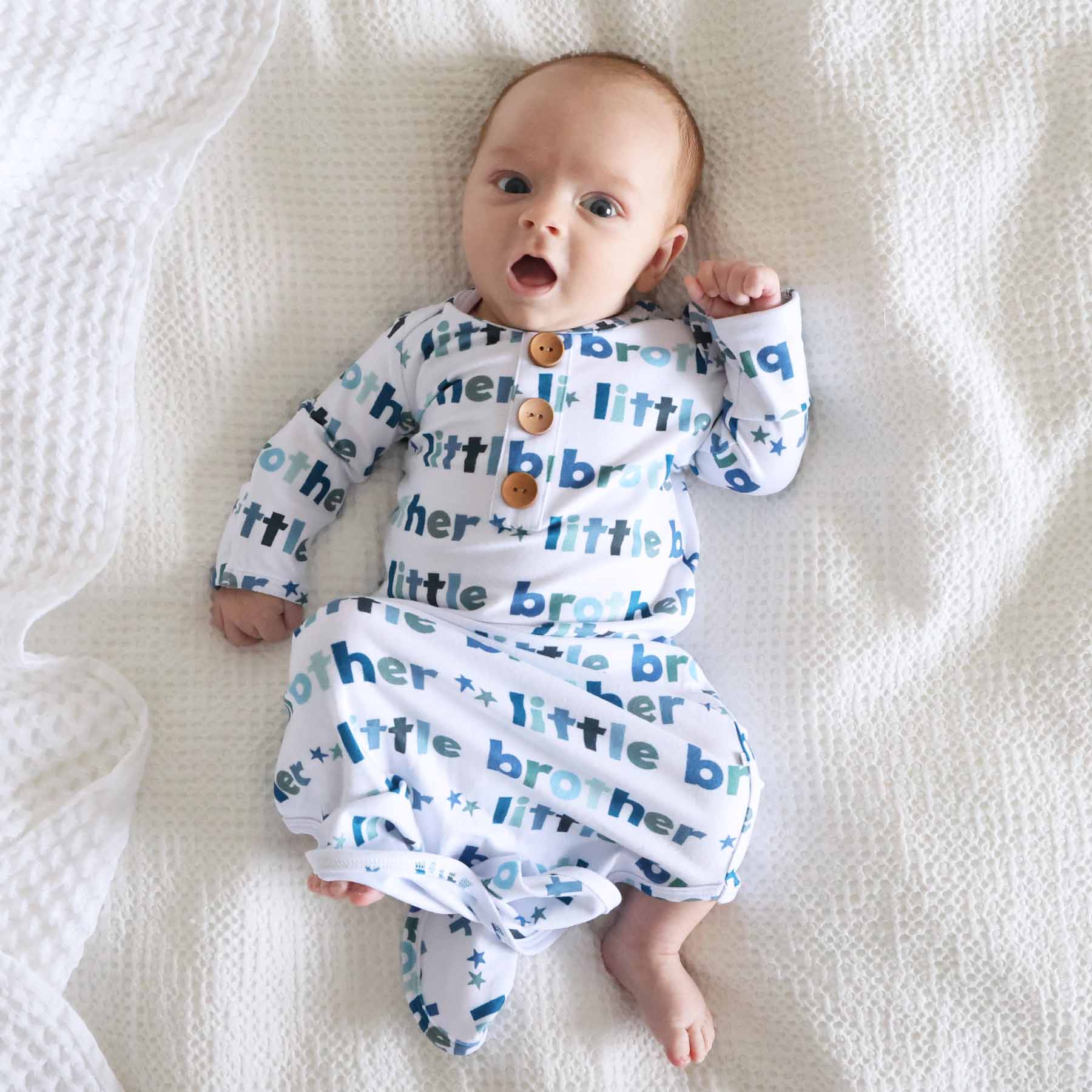  Little Brother Newborn Baby Knot Gown & Hat Set、mySite、layawaytickets