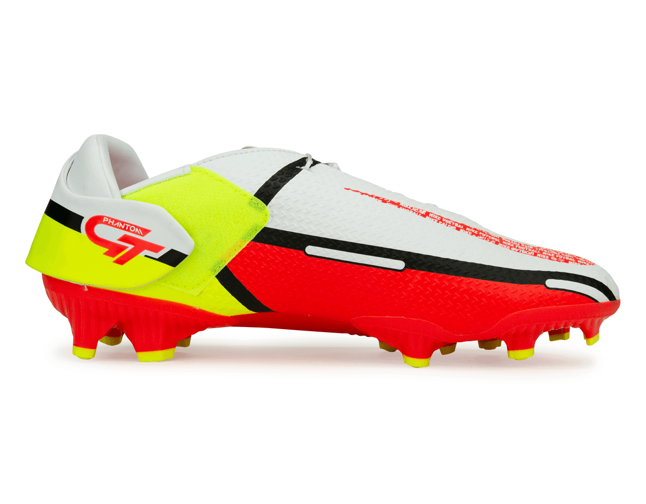 Nike Men's Phantom GT2 Academy Flyease FG/MG White/Crimson、mySite、noshort