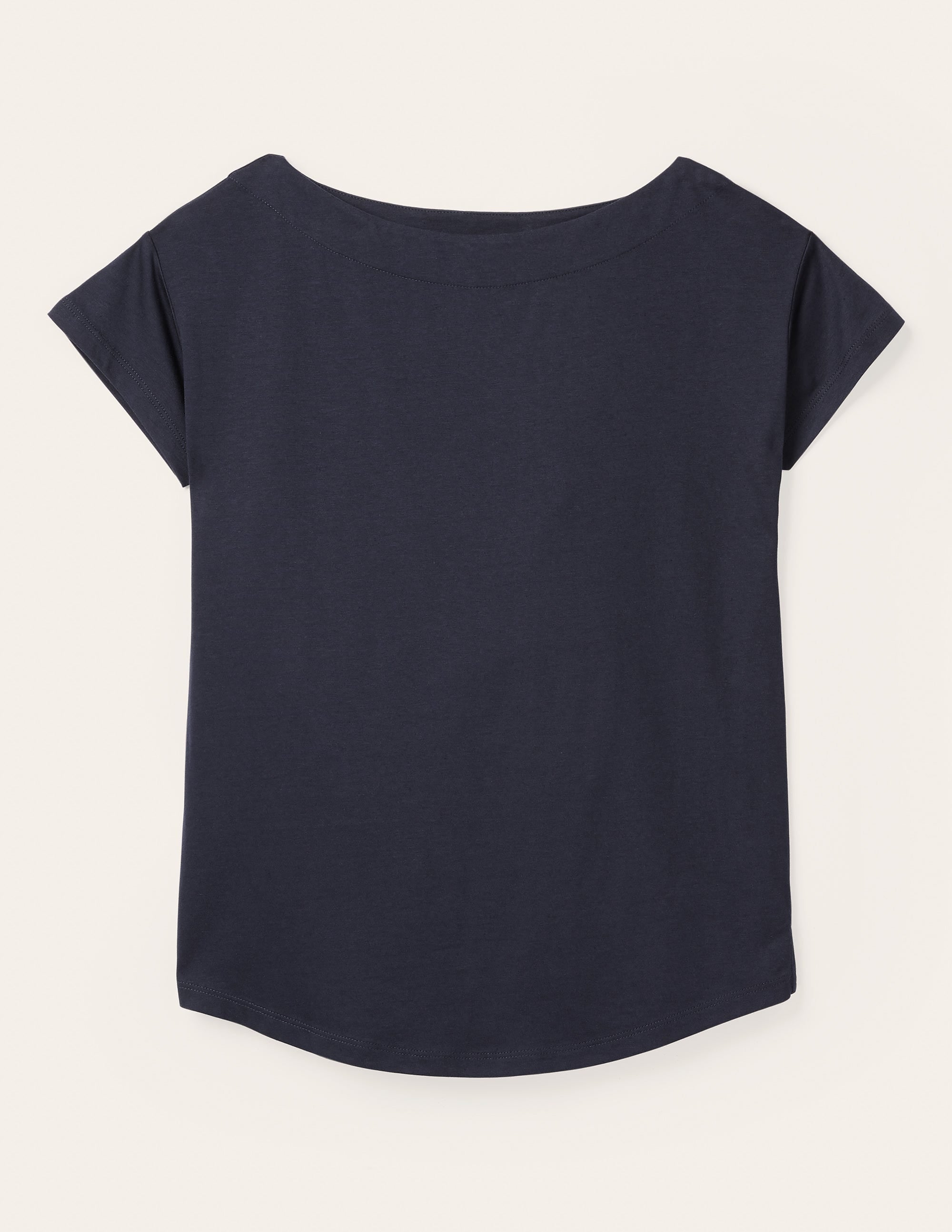  Supersoft Boat Neck T-Shirt-Navy、mySite、ashleygrahame