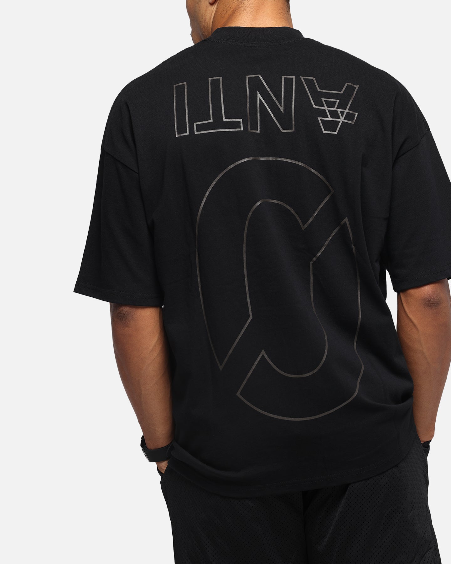 The Anti Order Azero Stencil Mock Neck T-Shirt Black、mySite、zt4zffjzw