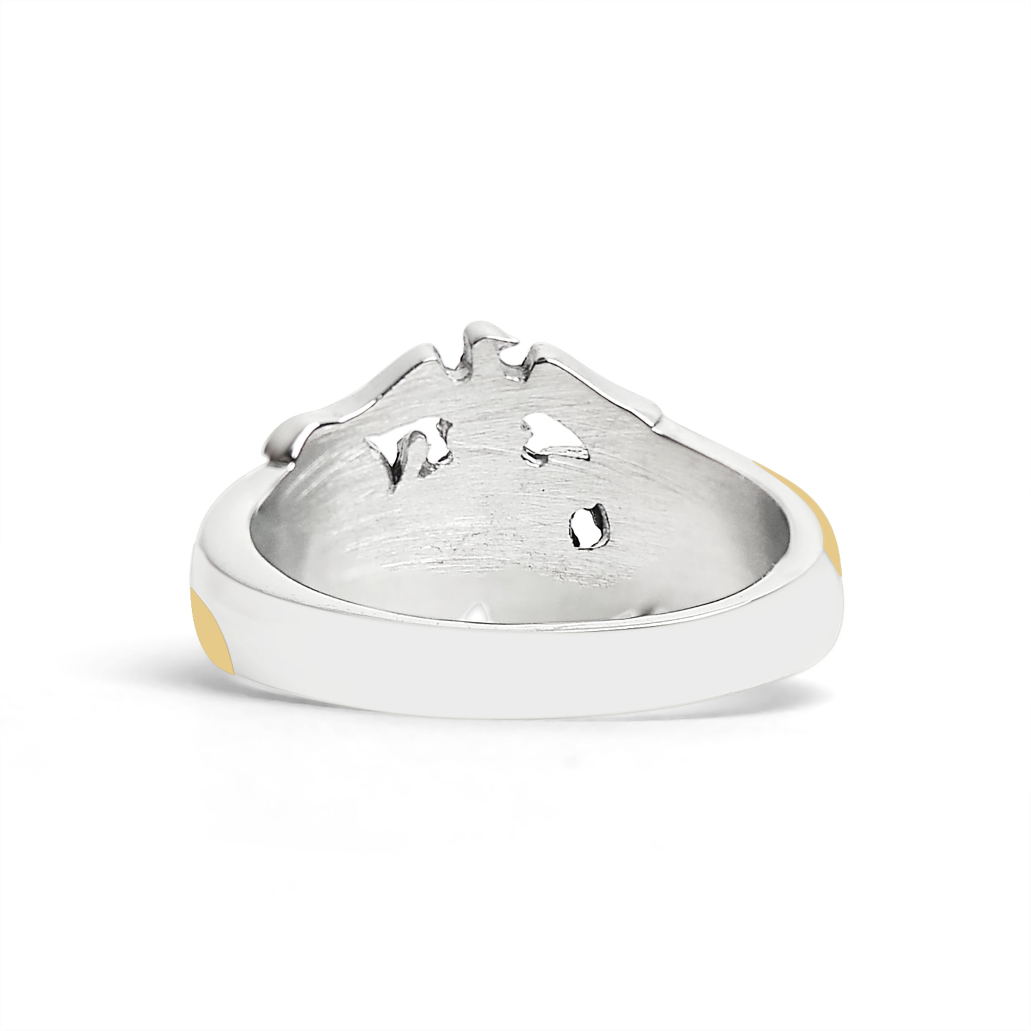 18K Gold PVD Stainless Steel Marine Corps Two Tone United States Military Women's Ring / MCR6012、mySite、dreamappss