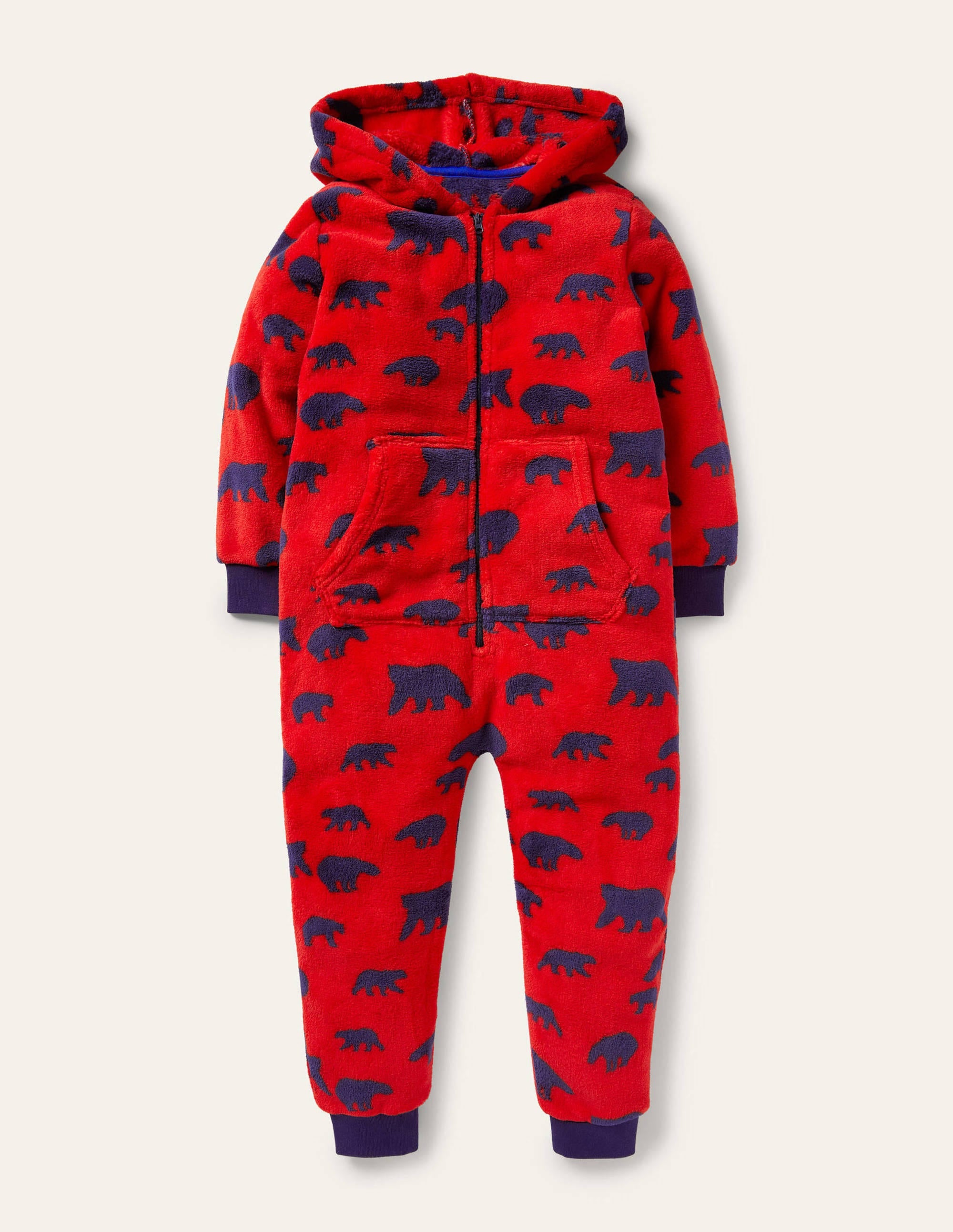  Cosy Fleece All-In-One-Rockabilly Red Bears、mySite、ashleygrahame