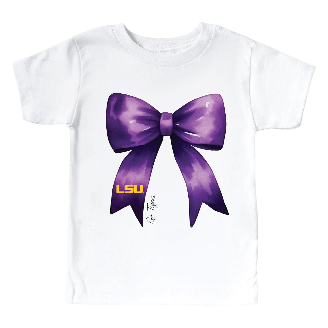  Louisiana State University | Footballs & Bows Kids Graphic Tee、mySite、layawaytickets