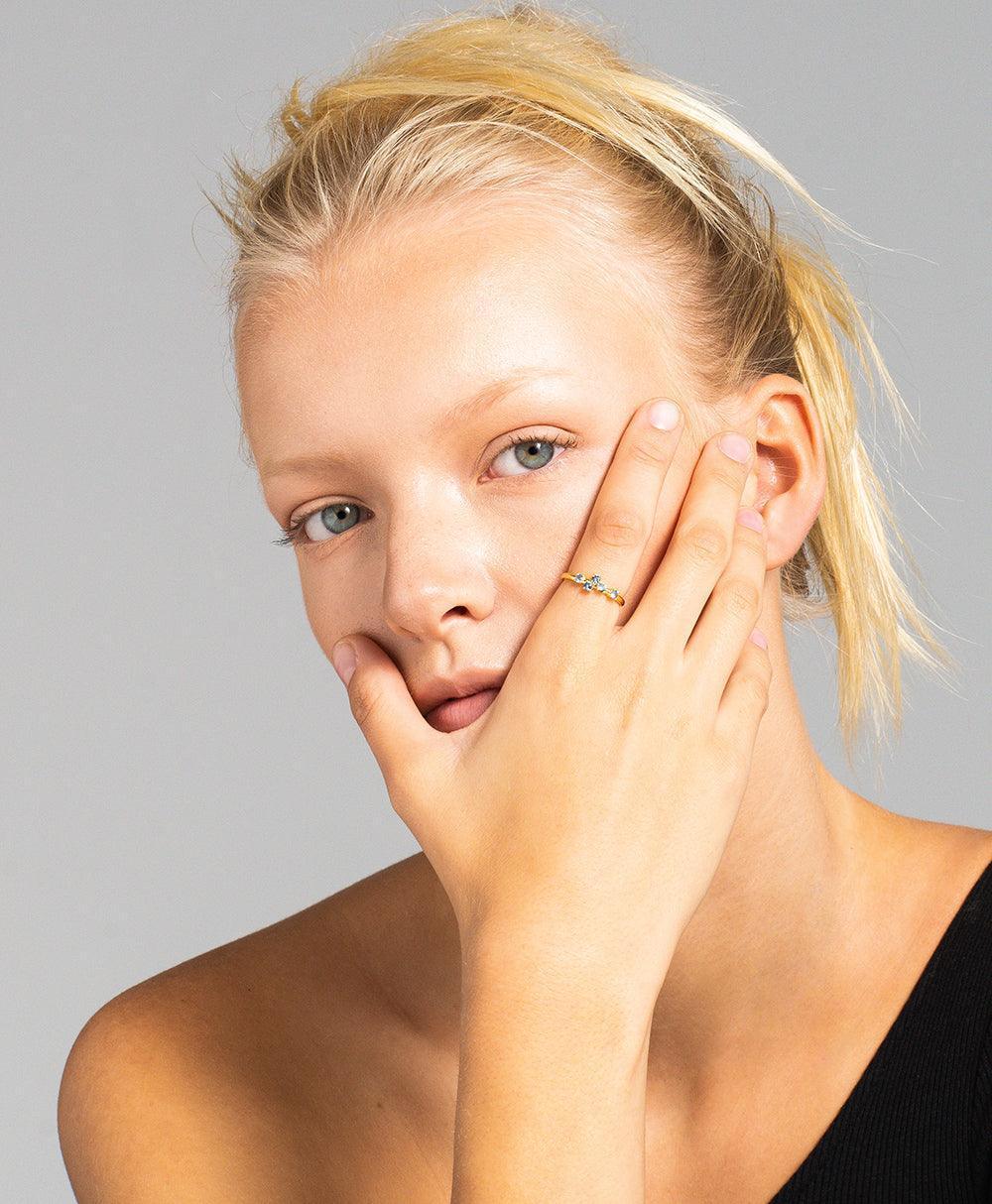 Lova Ring Blue 18ct Gold Plated、mySite、botmansion