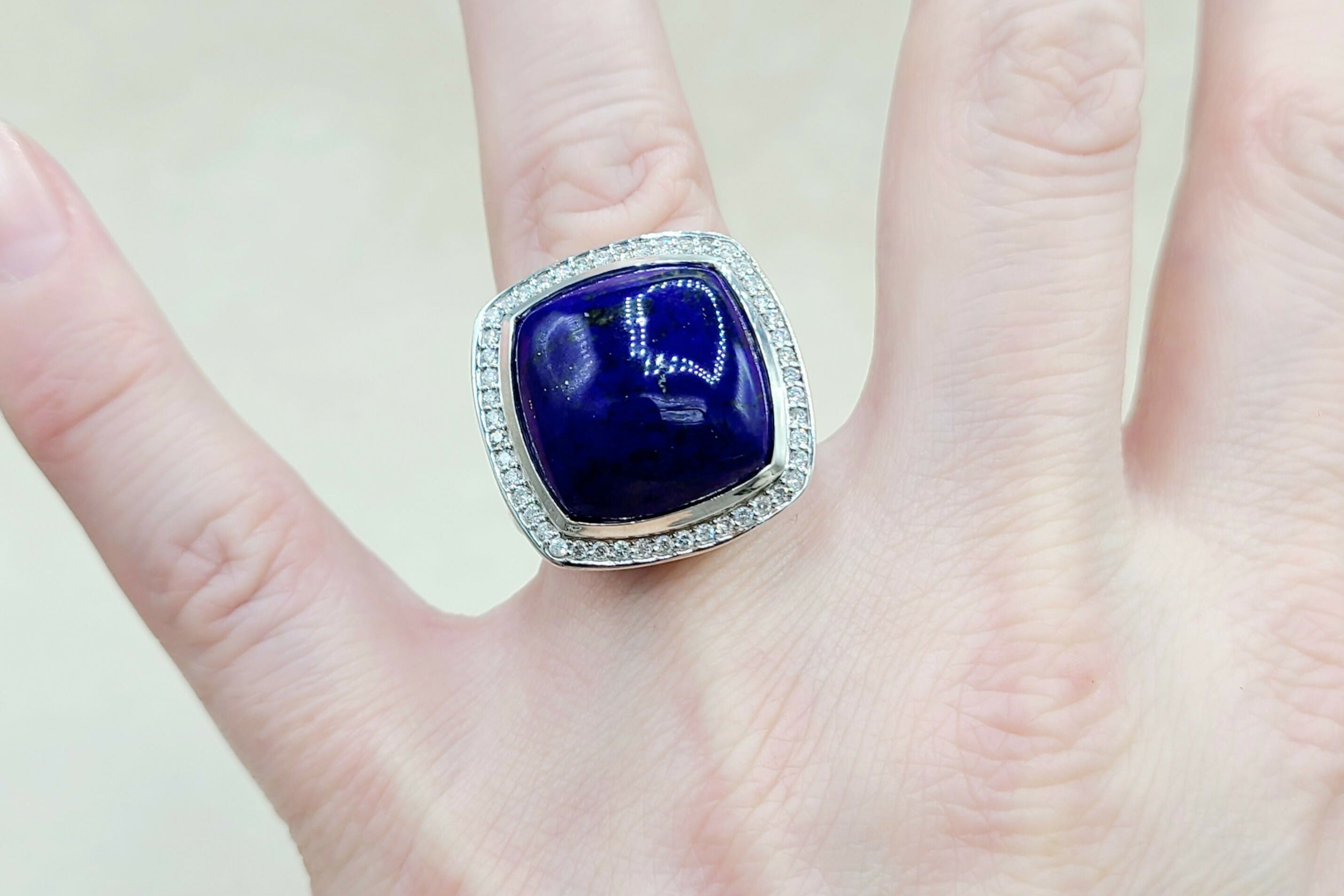 David Yurman Albion Ring 17mm Lapis Lazuli & Diamonds、mySite、hinf8tx79