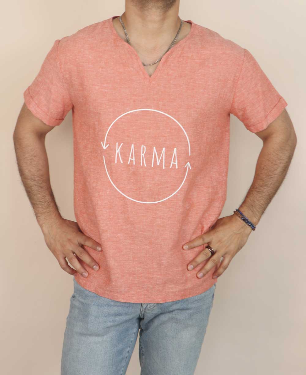 Men’s Karma Linen Kurta Shirt、mySite、topwebapps