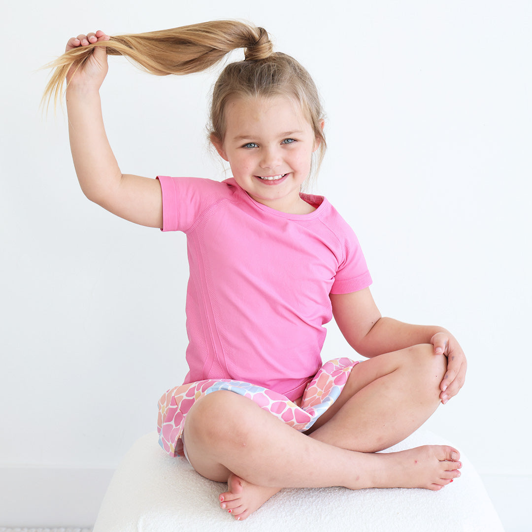  Kids Active Short Sleeve Athletic Top | Power Pink、mySite、layawaytickets