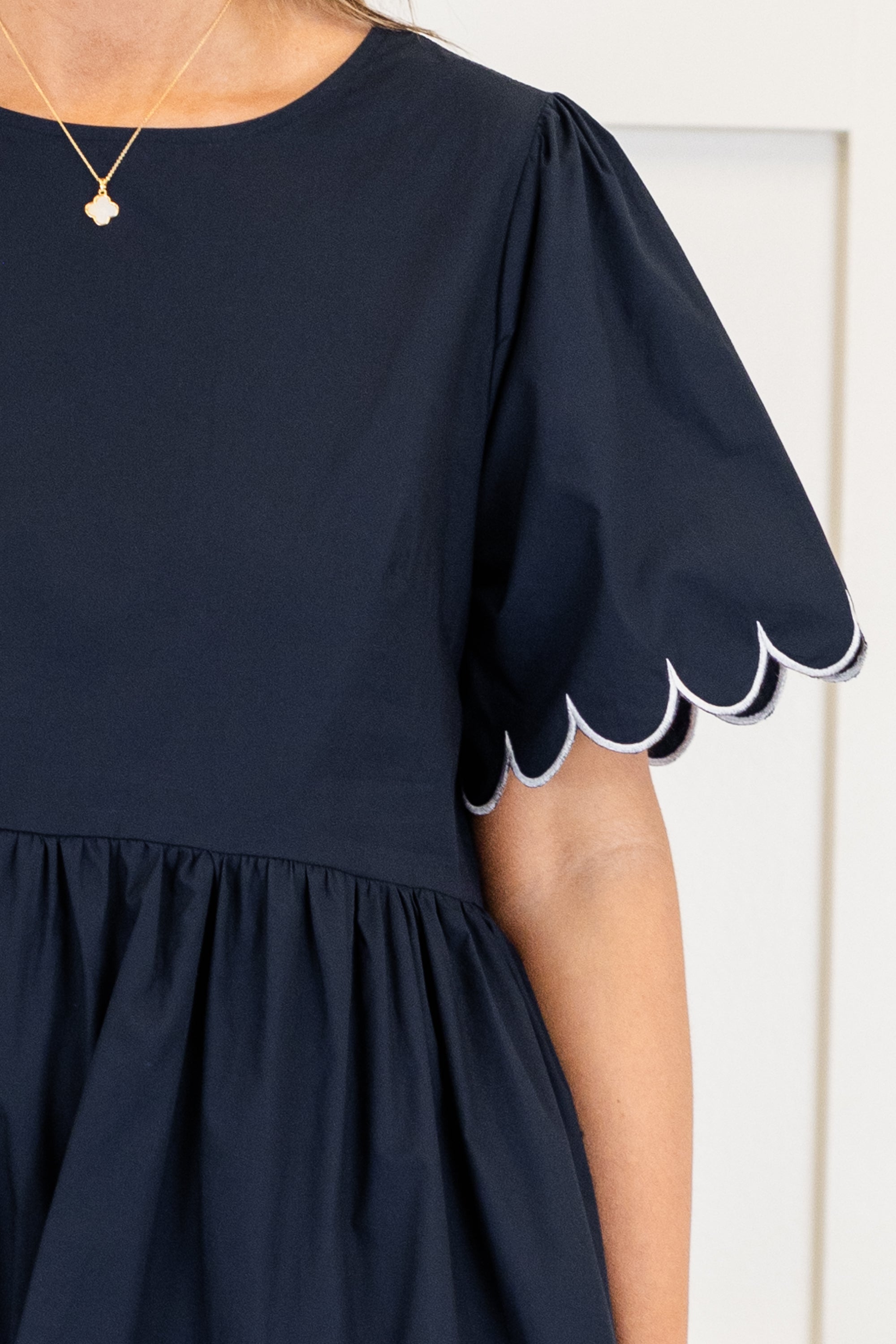  Hummingbird's Haven Dress, Navy、mySite、justintrudeaud