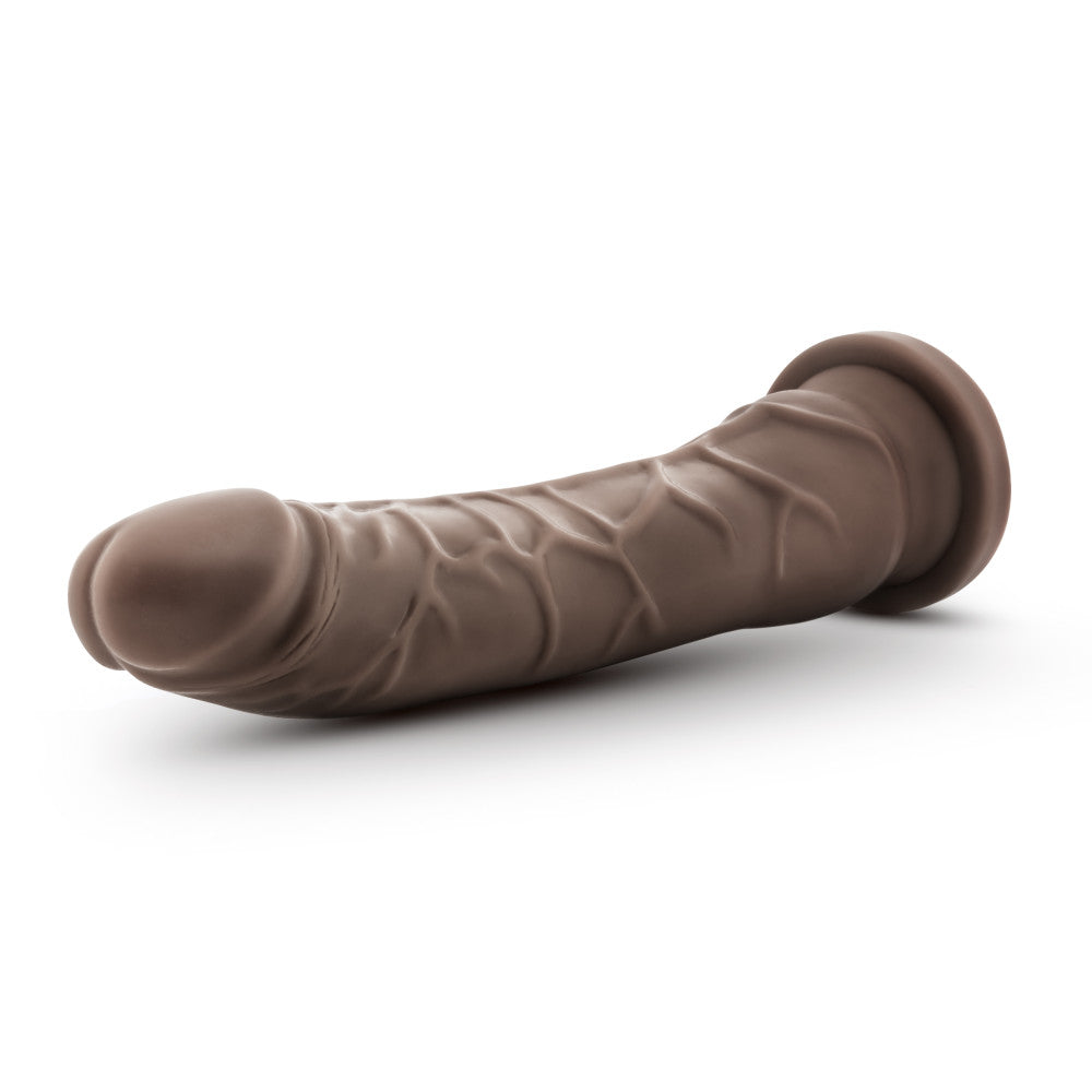 Dr. Skin By Blush® | Basic Realistic Curved G-Spot Chocolate 9-Inch Long Dildo With Suction Cup Base、mySite、bottomscart