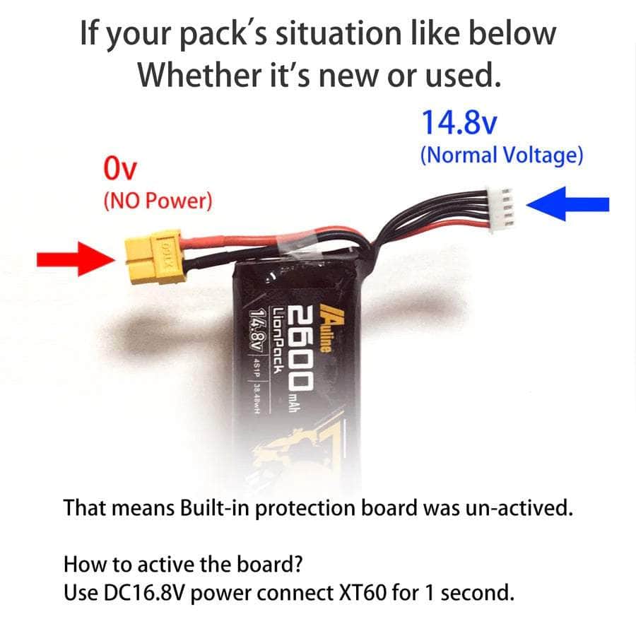 Auline 14.8V 4S 18650 2600mAh 1C Li-Ion Battery w/ Built-In Protective Board - XT60