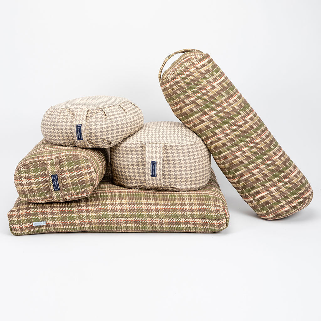 Vintage Tartan Buckwheat Hull Zafu、mySite、topwebapps