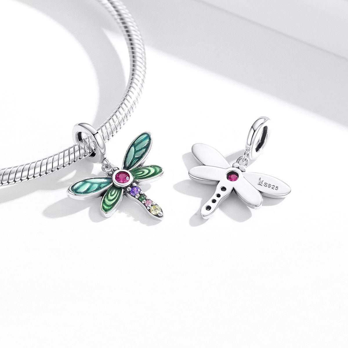 Dragonfly Charms or Pendants Sterling Silver 925、mySite、g9winljtr