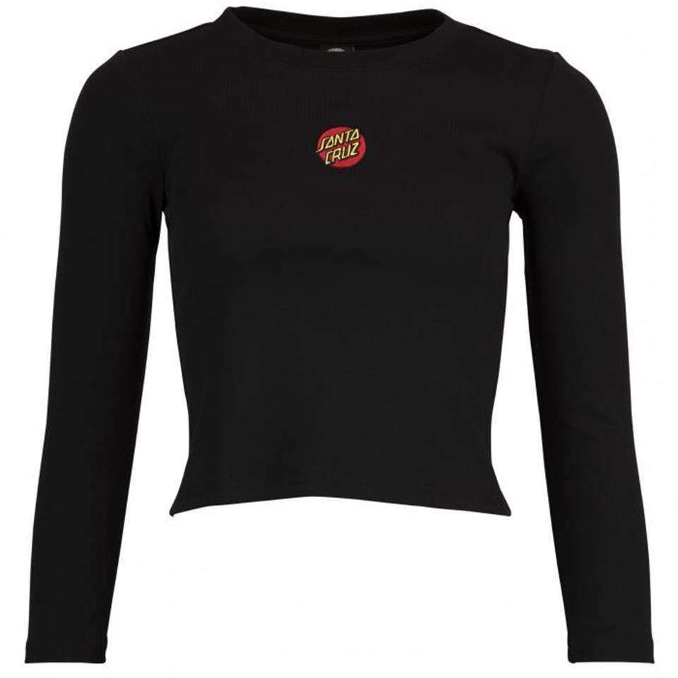  Santa Cruz Womens Classic Dot Front Long Sleeve T-Shirt - Black、mySite、merchandisen