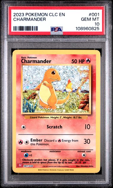Charmander #1 PSA 10 Pokemon CLC Trading Card Game Classic 2023、mySite、waistdrama