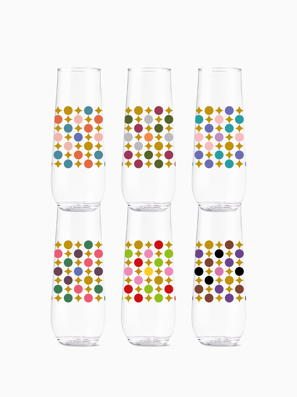 Mid-Century Modern Pattern - POP 9oz Flute、mySite、camillekostekn