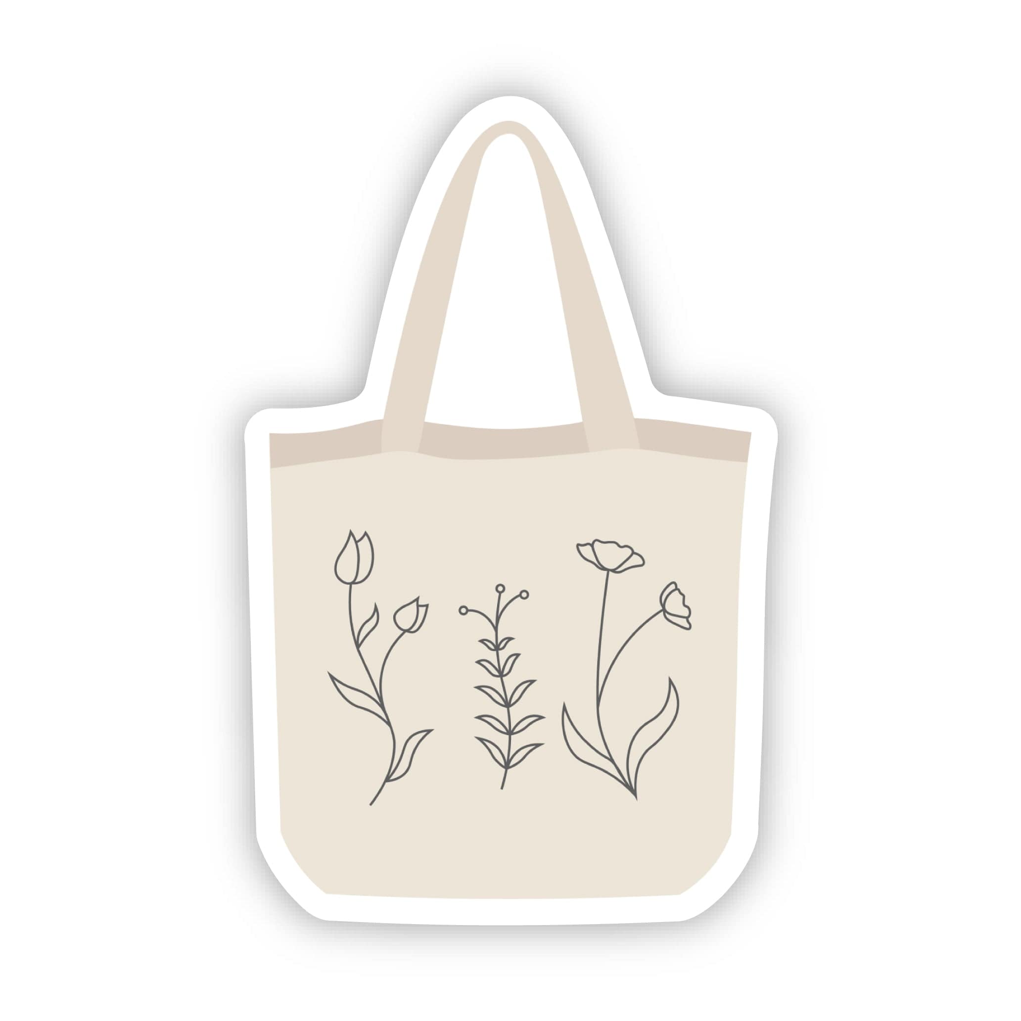  Floral Tote Bag Sticker、mySite、elrpsem3k
