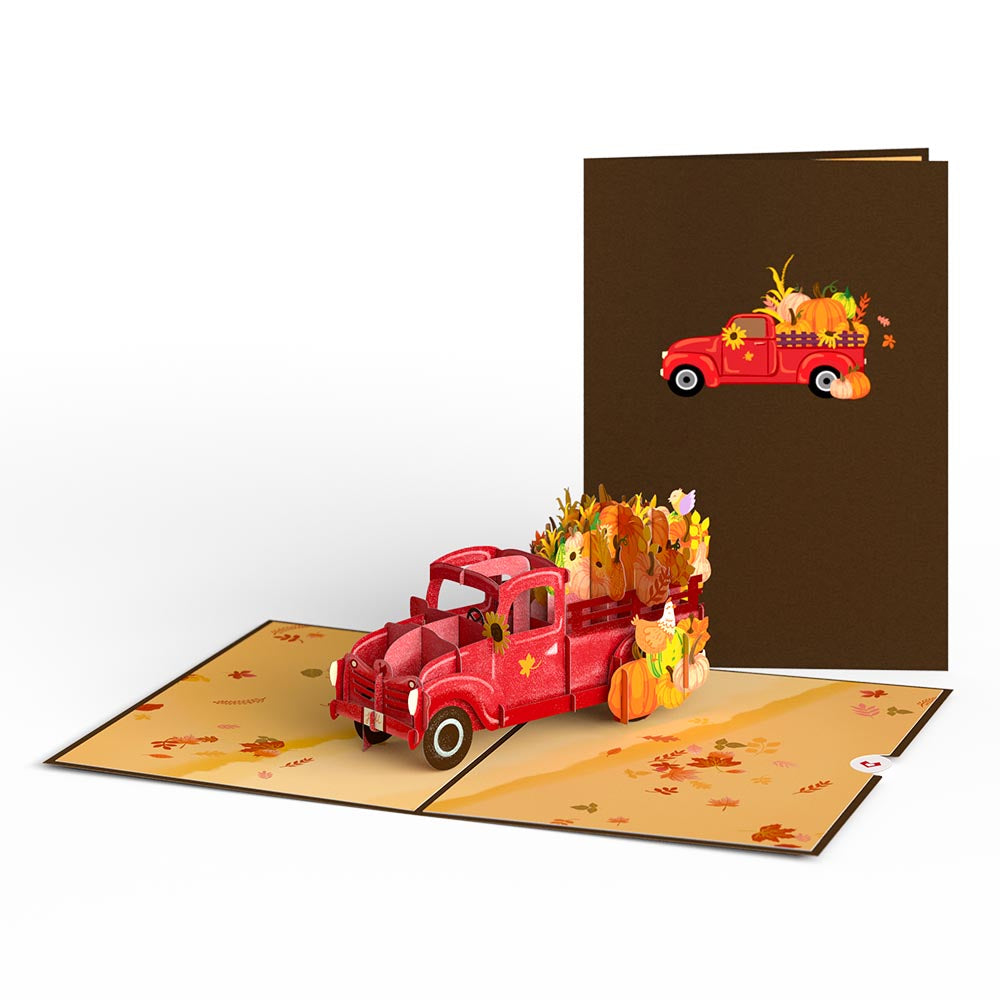 Red Harvest Truck Pop-Up Card、mySite、solidvoid