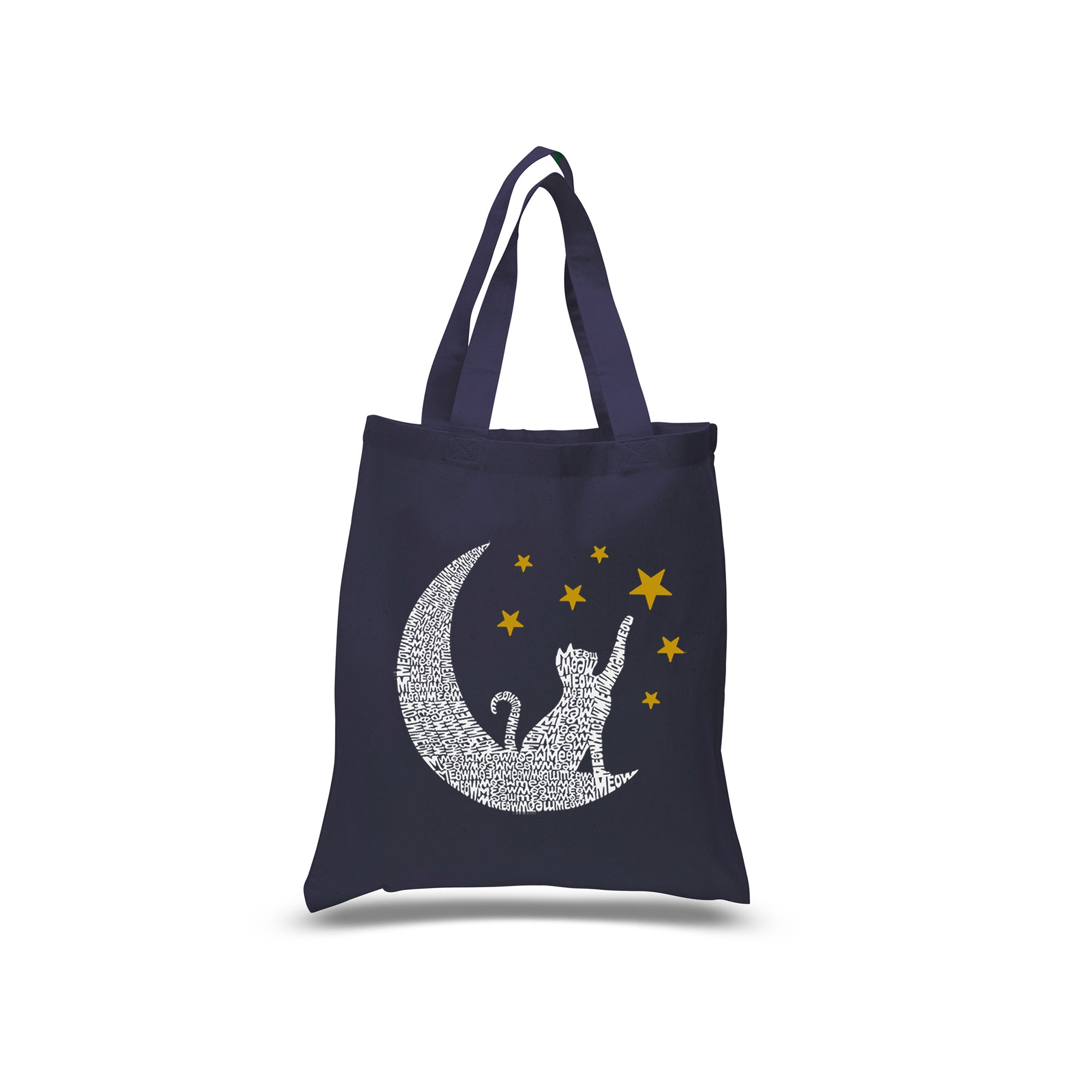 Cat Moon - Small Word Art Tote Bag、mySite、camillekostekn