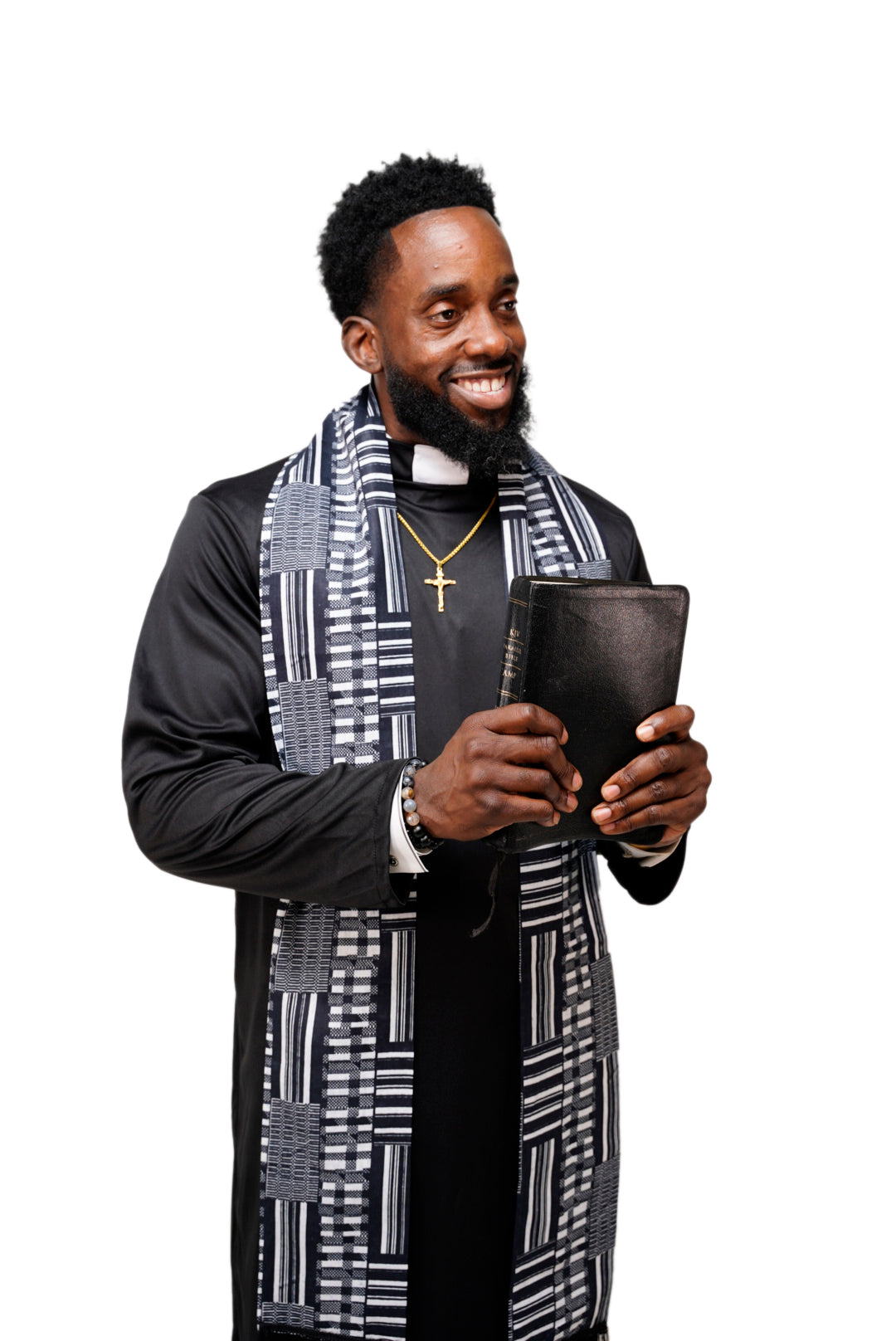 Dupsie's Kente Khumasi Royale African Print Sash with Black fringes DPBC0795S、mySite、solidvoid