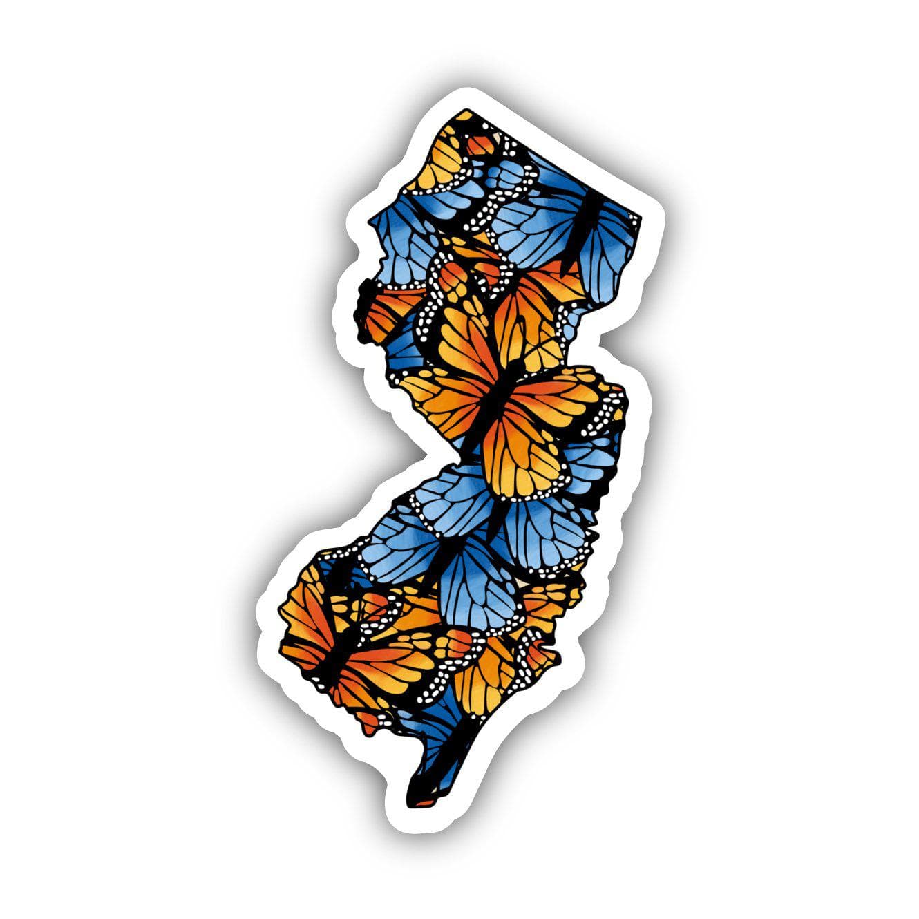  New Jersey Butterfly Pattern Sticker、mySite、elrpsem3k