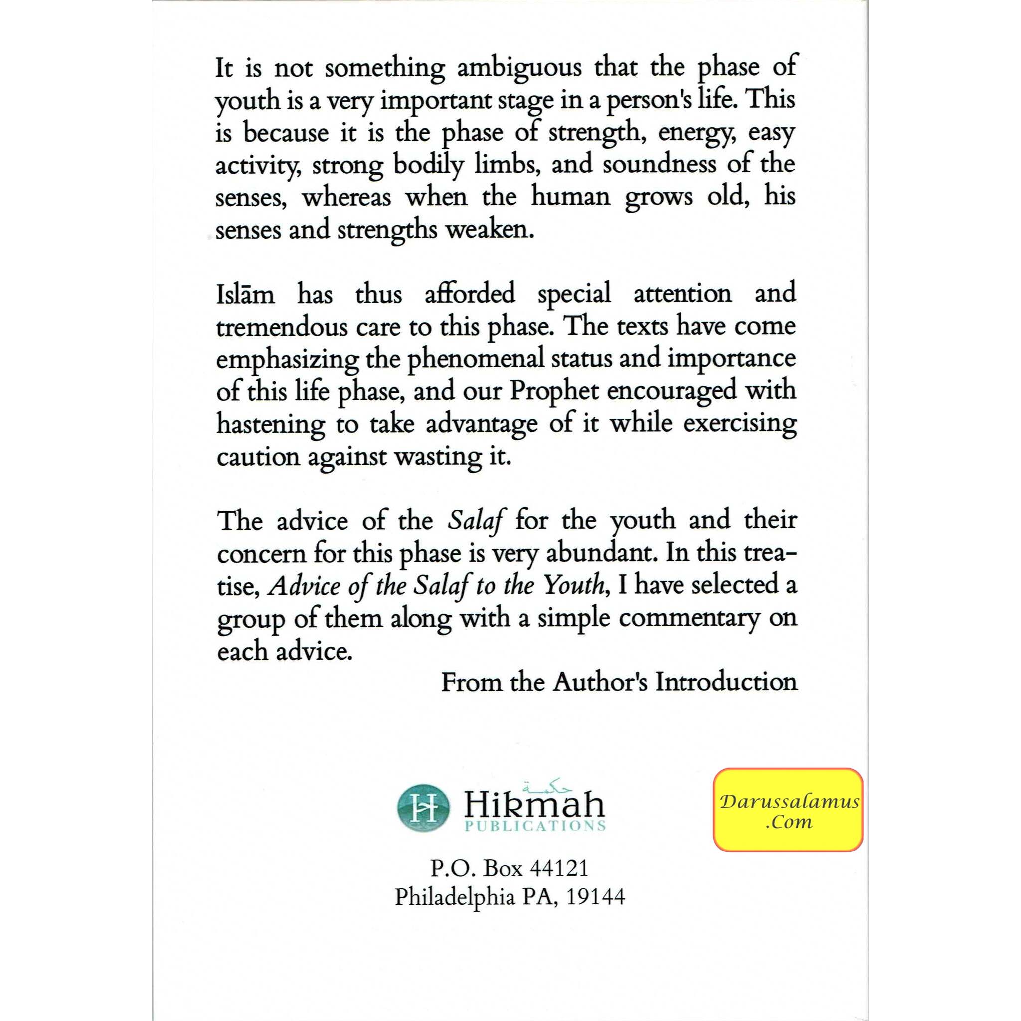 Advice Of The Salaf To The Youth By Shaykh Abdur Razzaq Al-Badr、mySite、topwebapps