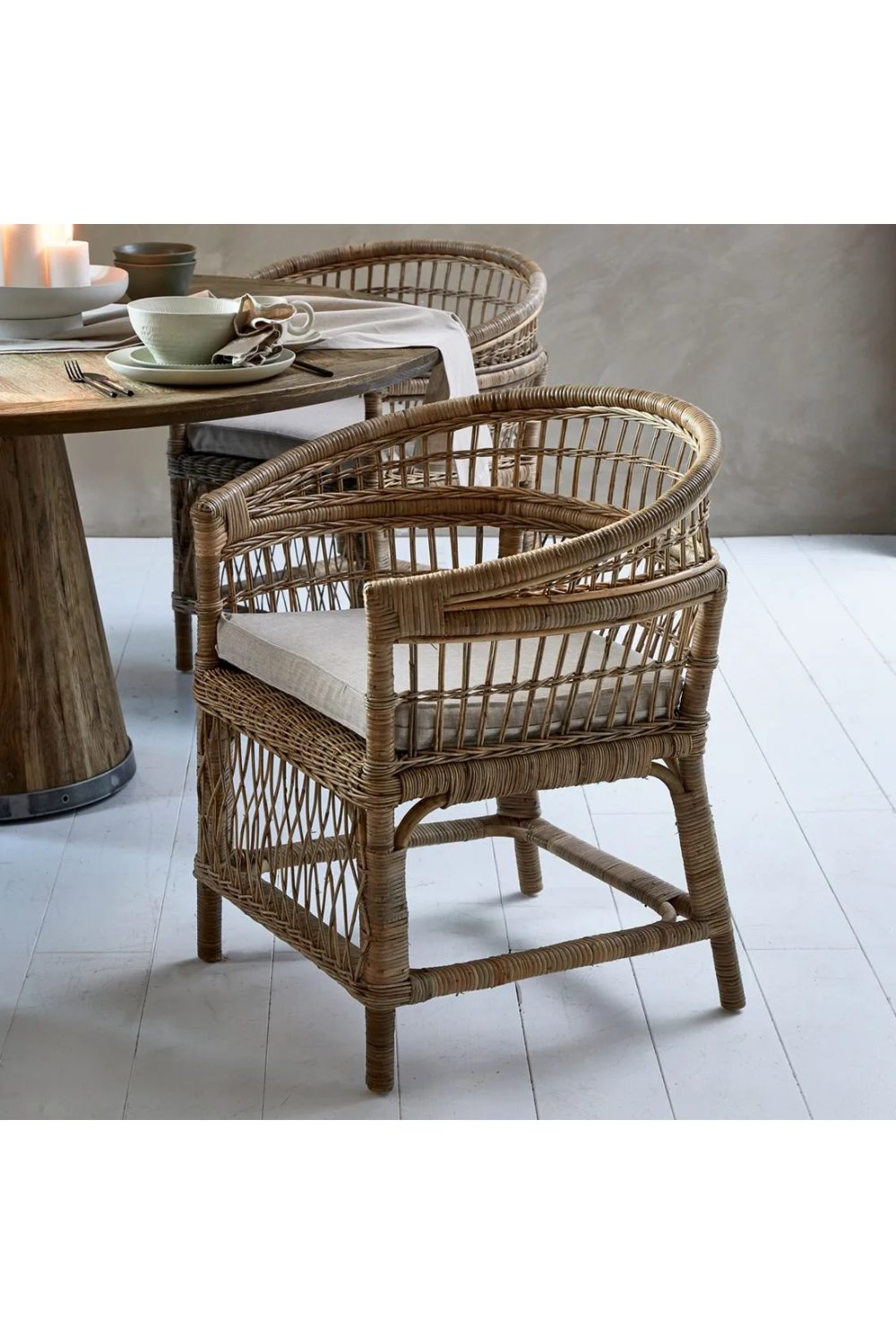 Braided Rattan Dining Chair | Rivièra Maison Victoria Falls、mySite、neckold