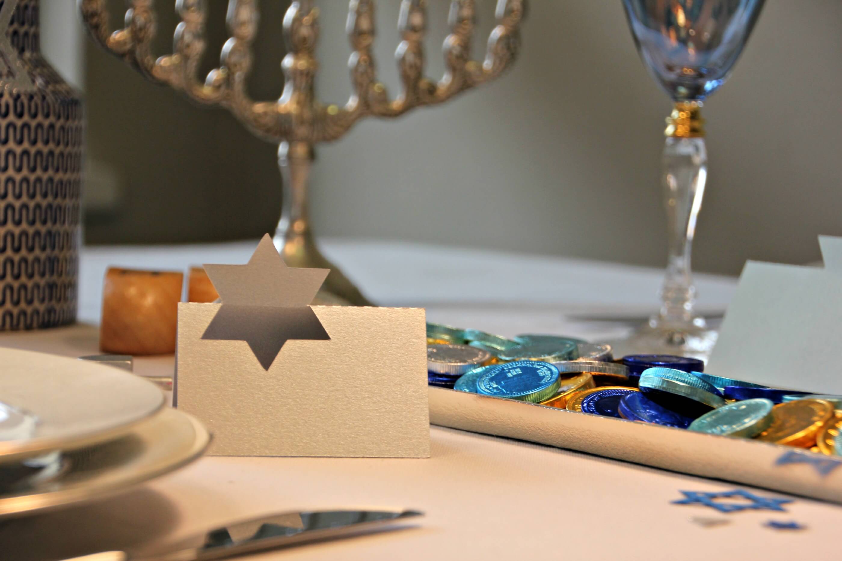 Star of David Place Cards, Blue or Silver - Set of 10、mySite、topwebapps