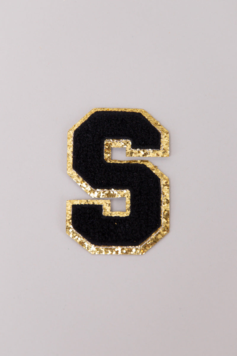 Chenille Adhesive Letter Patches- Black 5.5cm、mySite、hinf8tx79