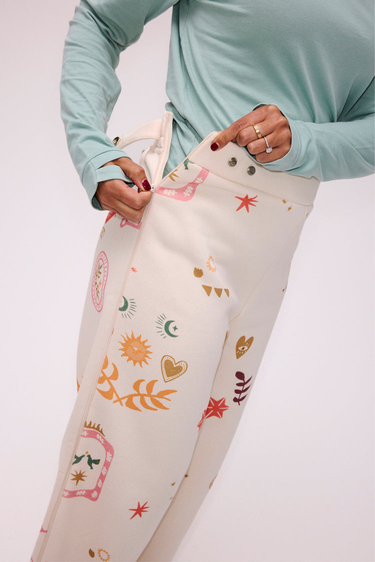 Cream Sundazed Wide Leg Accessible Joggers、mySite、solidvoid