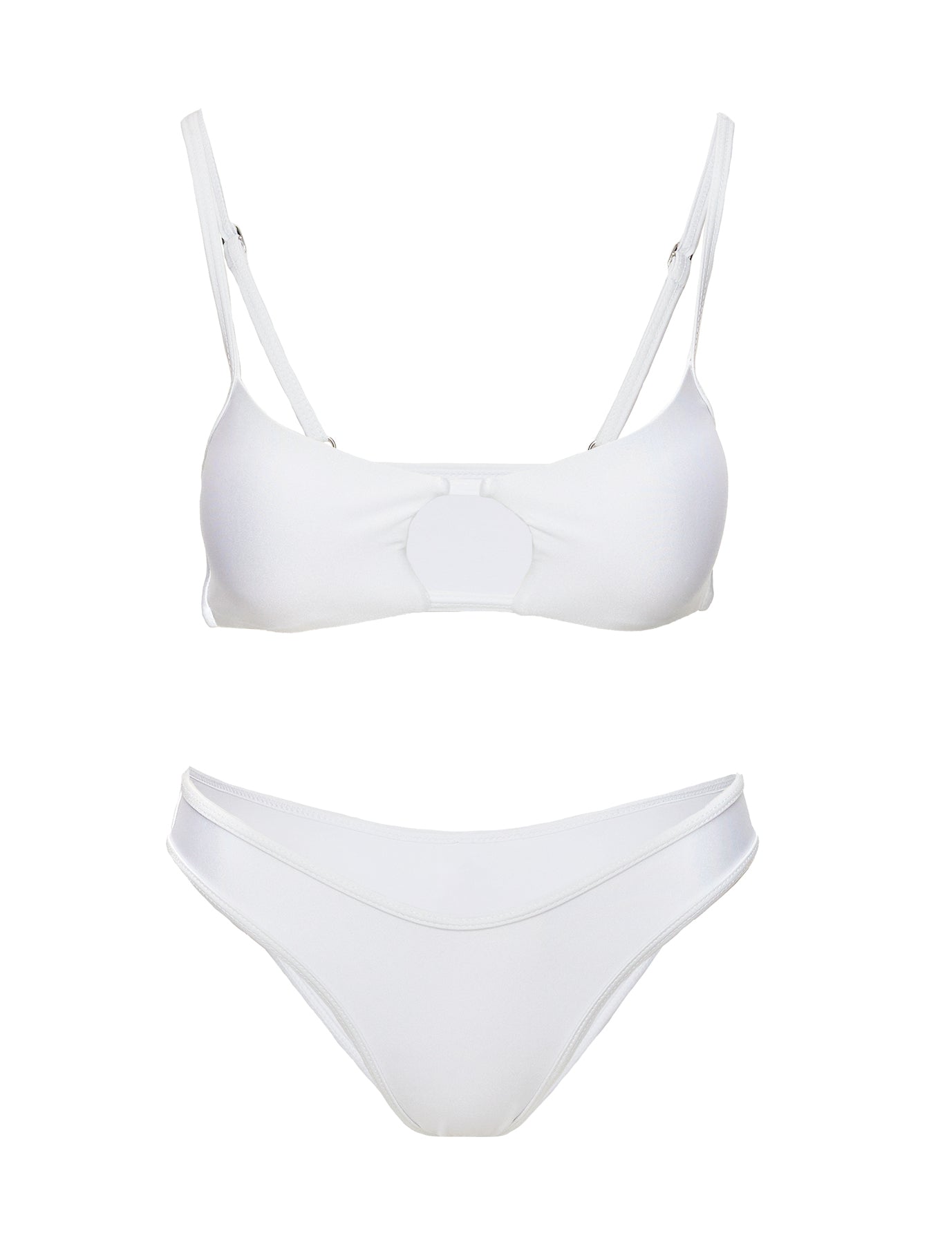 Disco Girl High Cut Bikini Bottom White、mySite、solidvoid