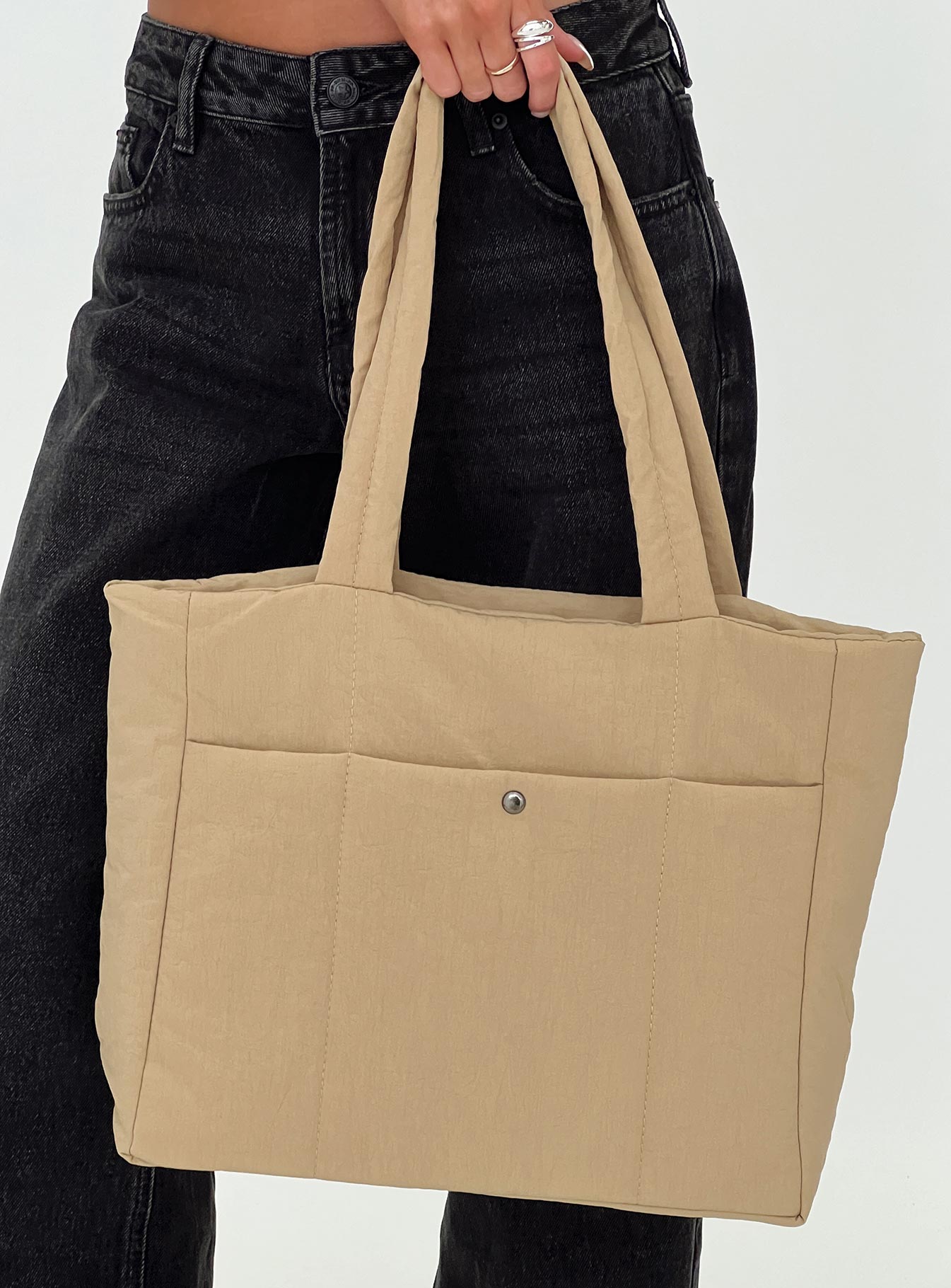 Alexandar Tote Bag Beige、mySite、solidvoid