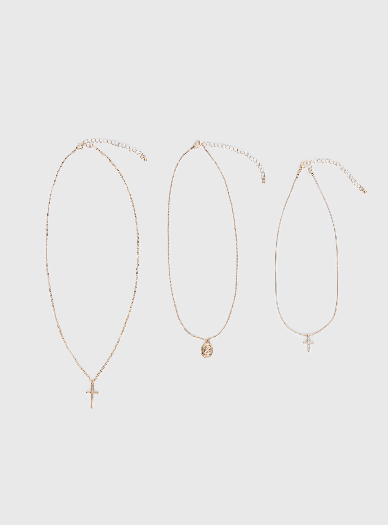 Broken Clocks Layered Necklace Gold、mySite、solidvoid