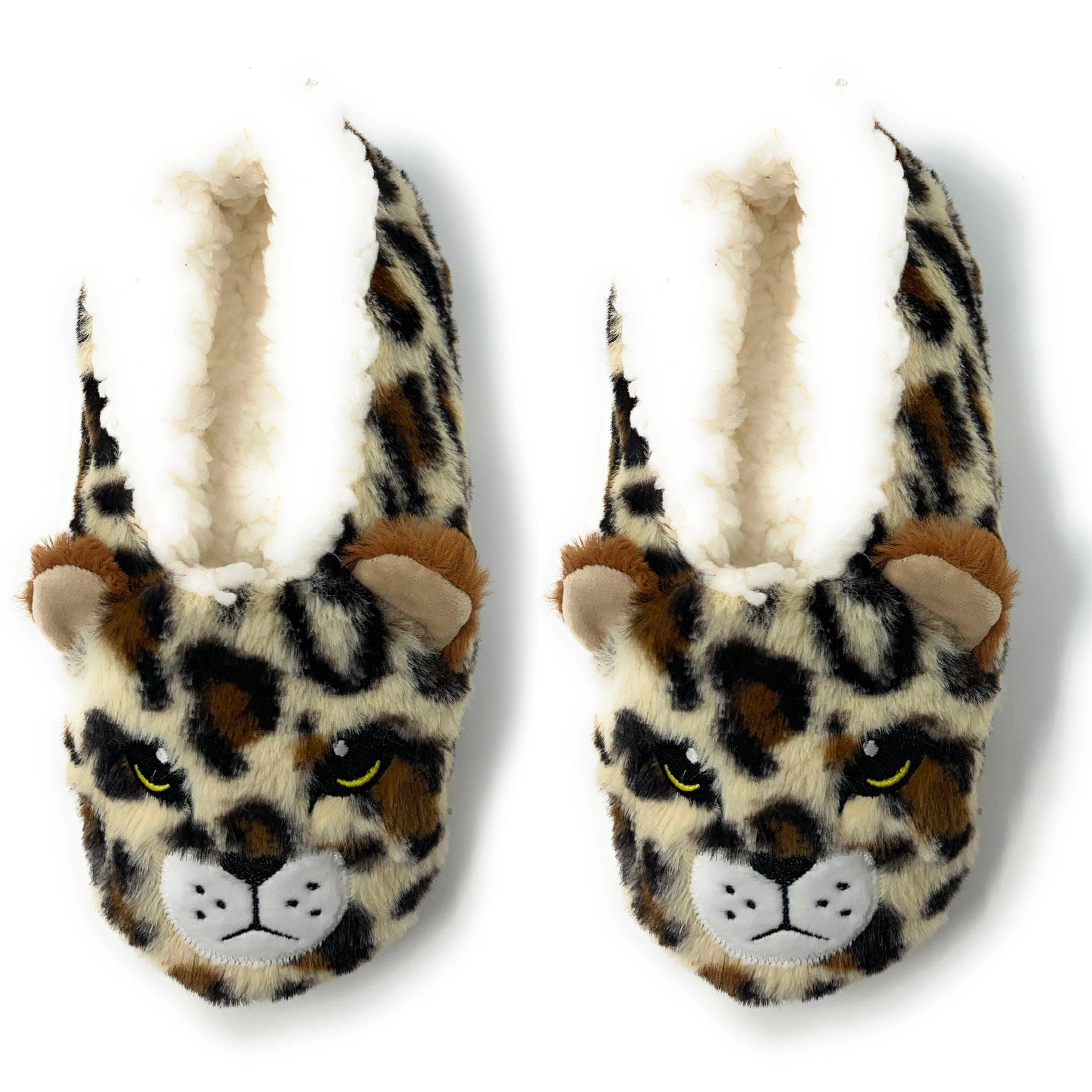 Cheetah Bang | Women's Fluffy Sherpa House Slippers、mySite、g9winljtr