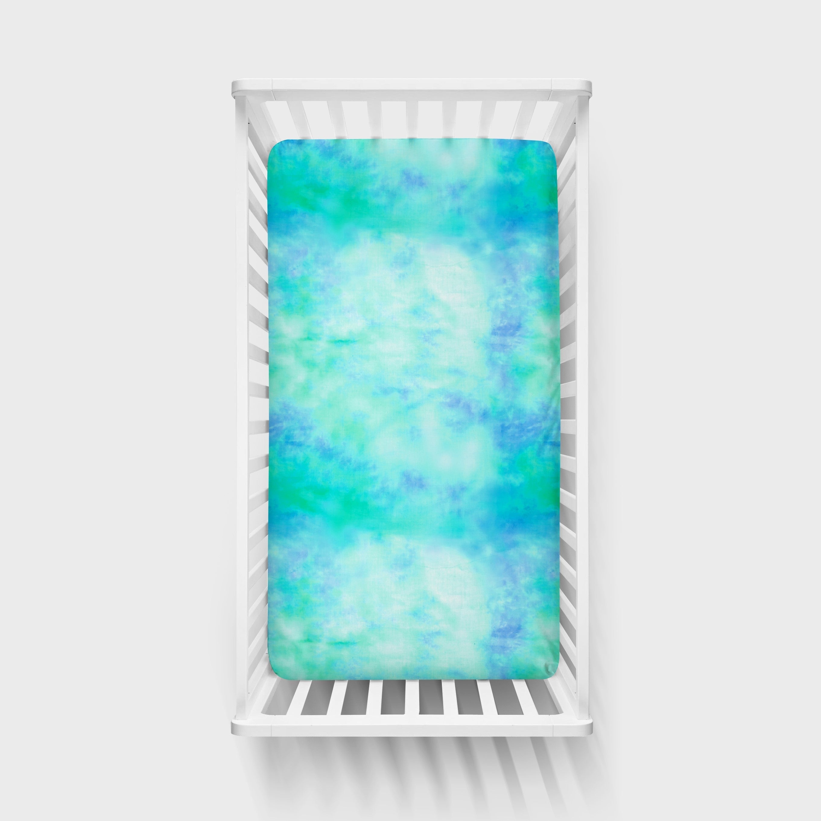  Tidepool Watercolor Fitted Crib Sheet、mySite、layawaytickets