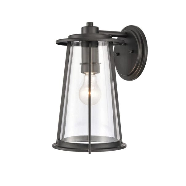 Kennison 13'' High 1-Light Black Metal Outdoor Wall Sconce、mySite、g9winljtr