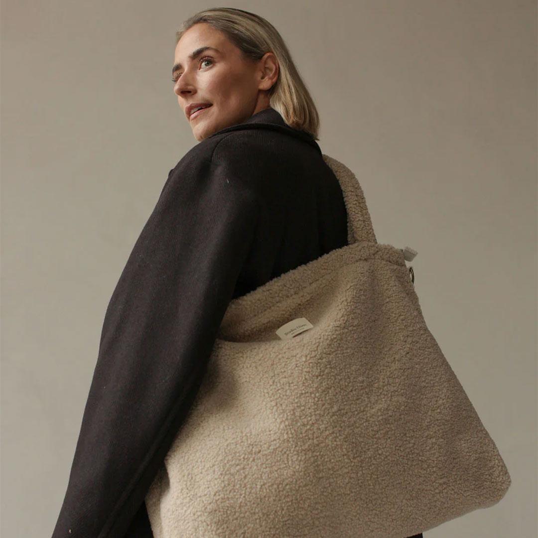  Studio Noos Ecru Teddy Diaper Bag - Ecru、mySite、merchandisen