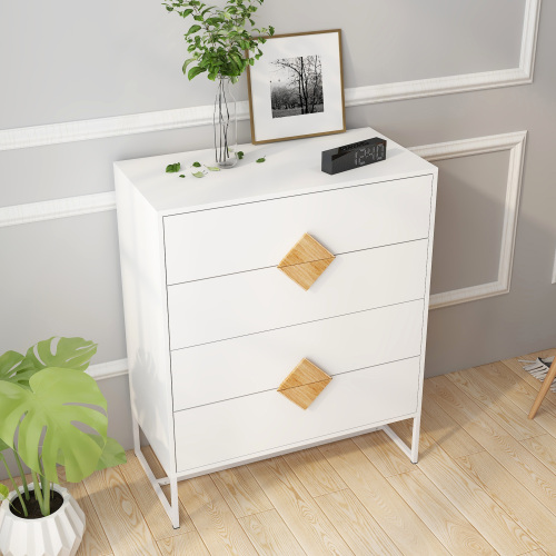 Solid wood square shape handle 2 doors sideboard、、casual