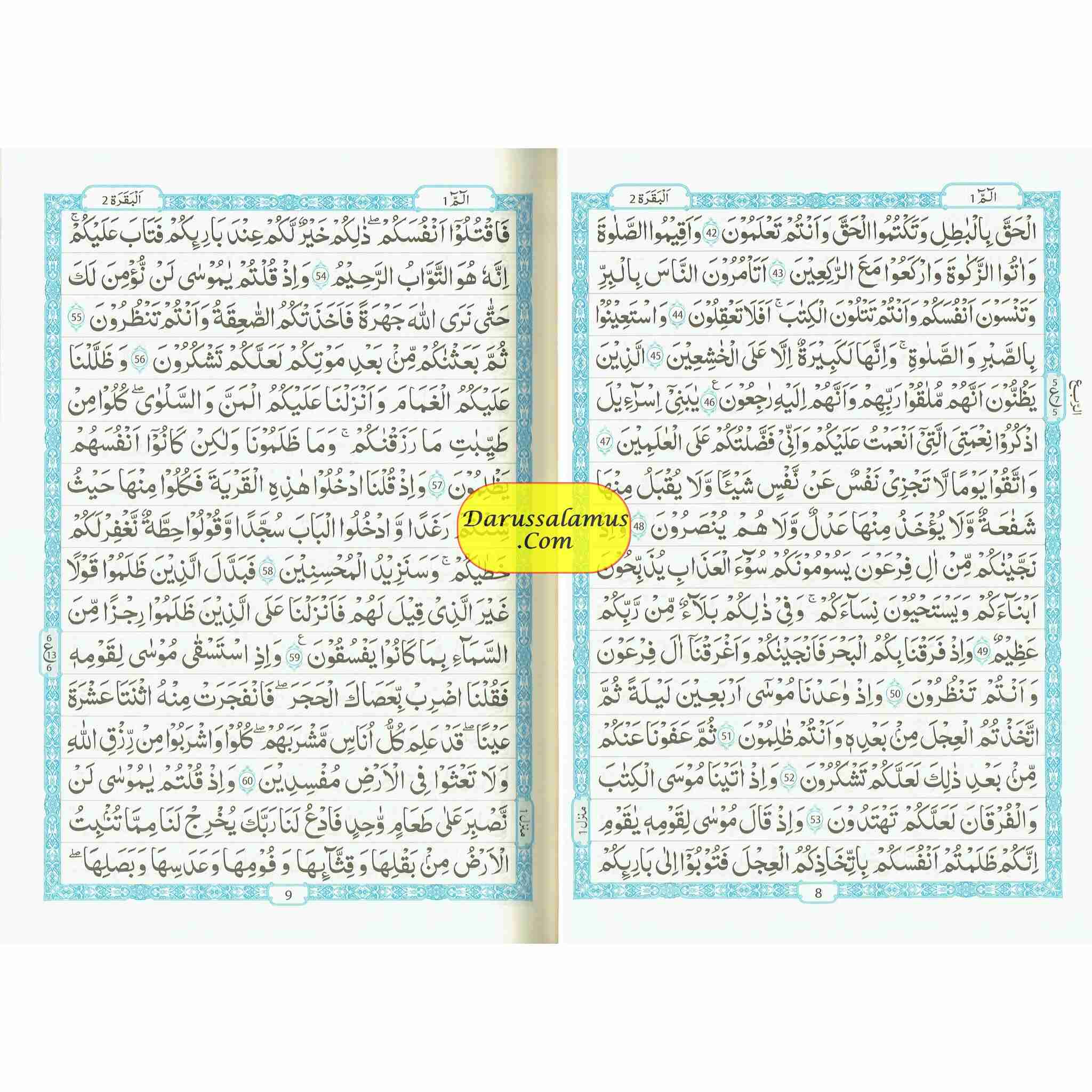 The Quran Arabic Only , 16 Lines Pakistani / Indian/ Persian Script (Size 9.7 x 6.8 Inch) (Ref 8) Cream Paper、mySite、topwebapps