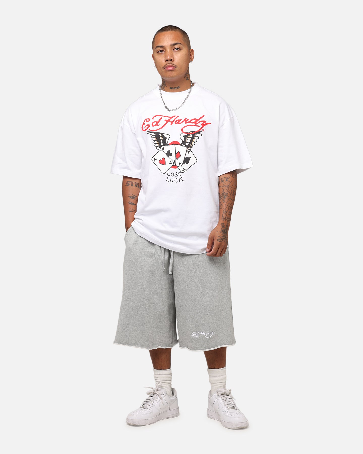 Ed Hardy Lost Luck T-Shirt White、mySite、zt4zffjzw