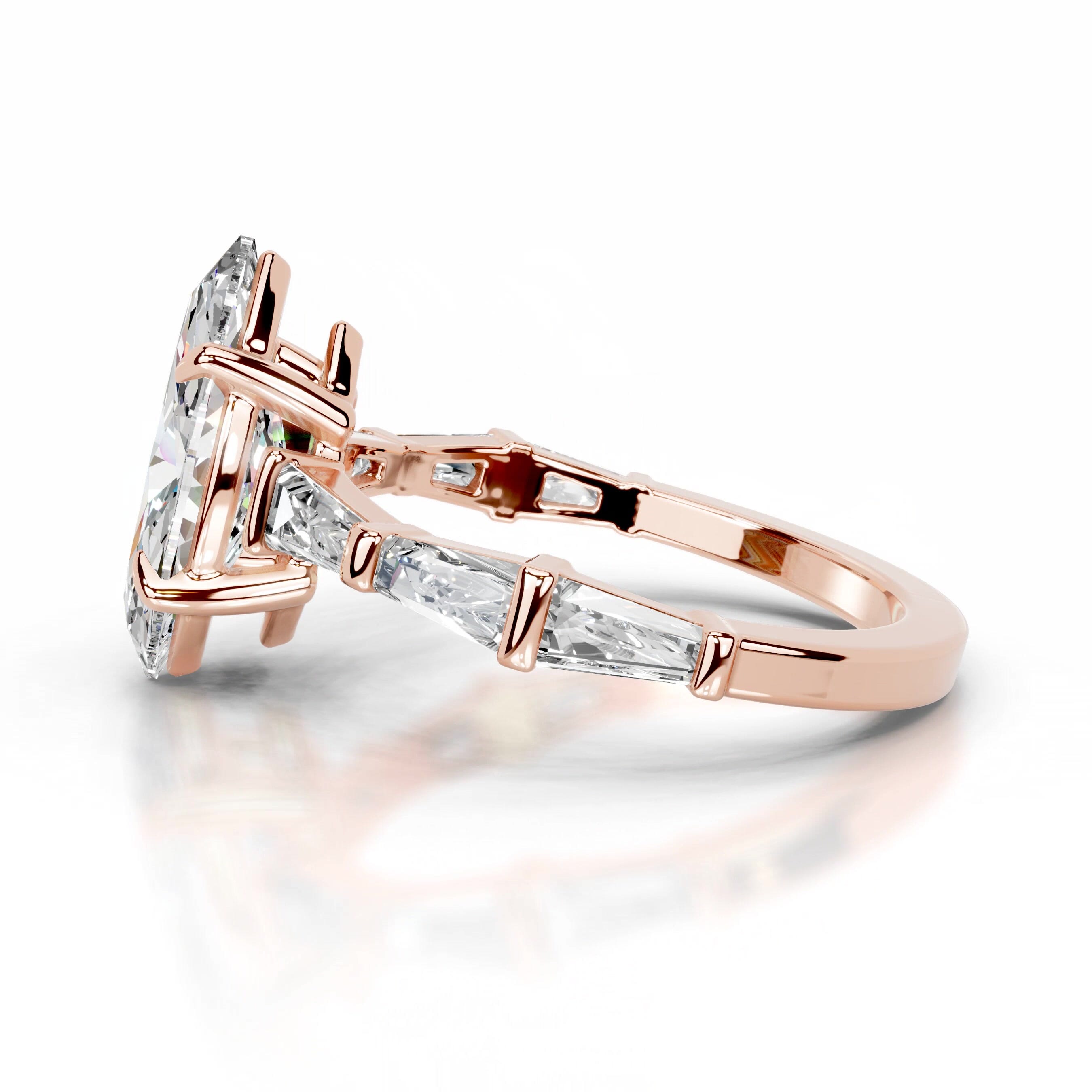Nidia Moissanite & Diamond Ring - 14K Rose Gold、mySite、hinf8tx79