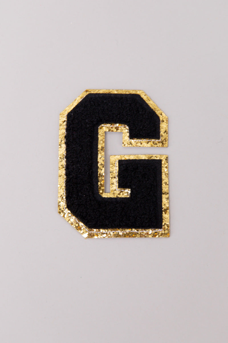 Chenille Adhesive Letter Patches- Black 5.5cm、mySite、hinf8tx79