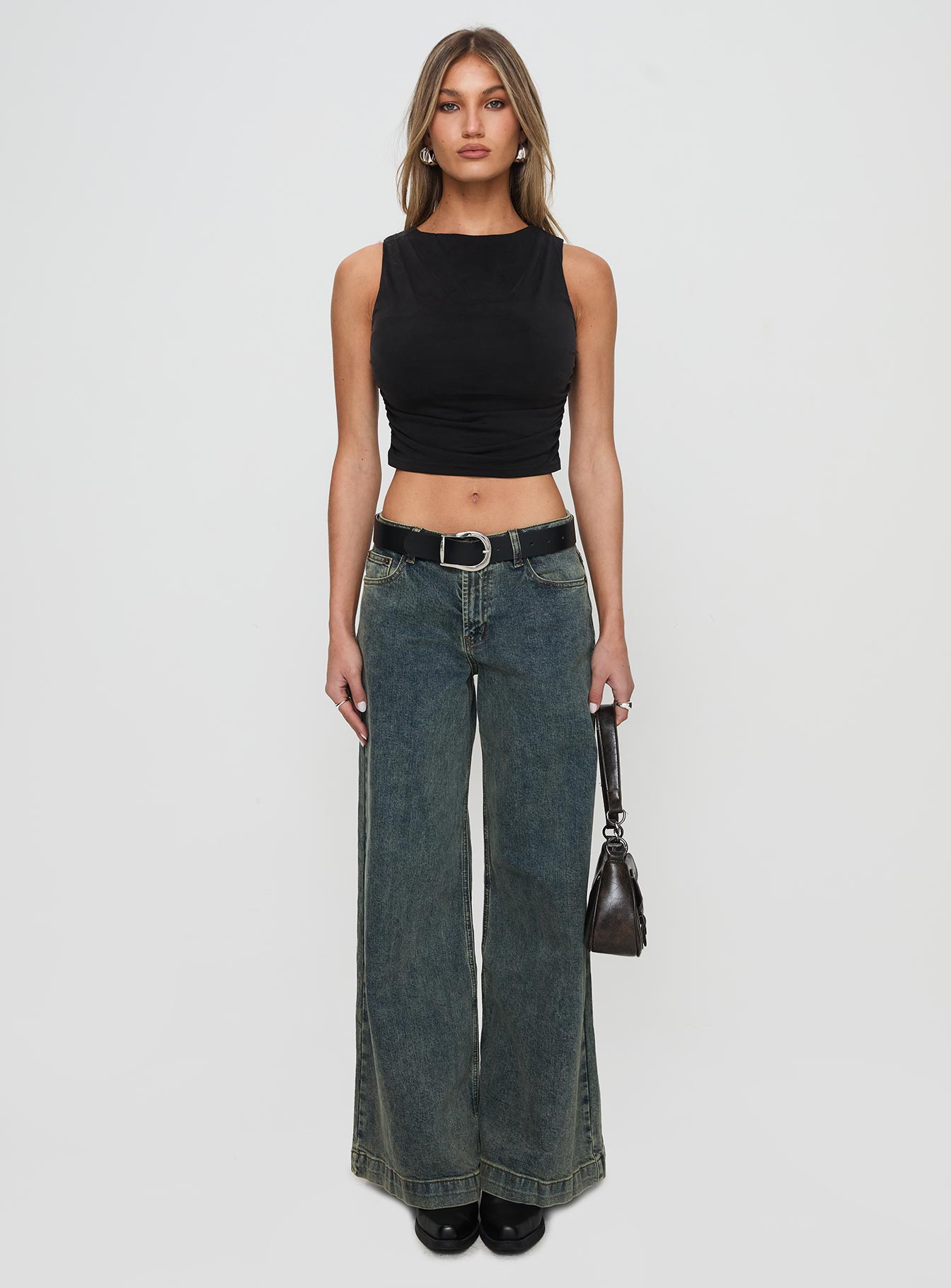 Hold Em High Neck Top Black、mySite、solidvoid